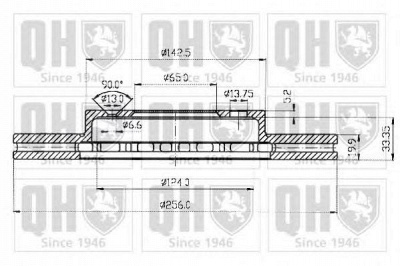 QUINTON HAZELL bdc3605 -  Тормозной диск